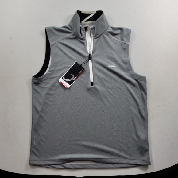 Zero Restriction 1/4 Zip Vest Mens Medium‎ Performance Golf Grey Heather - Picture 2 of 12